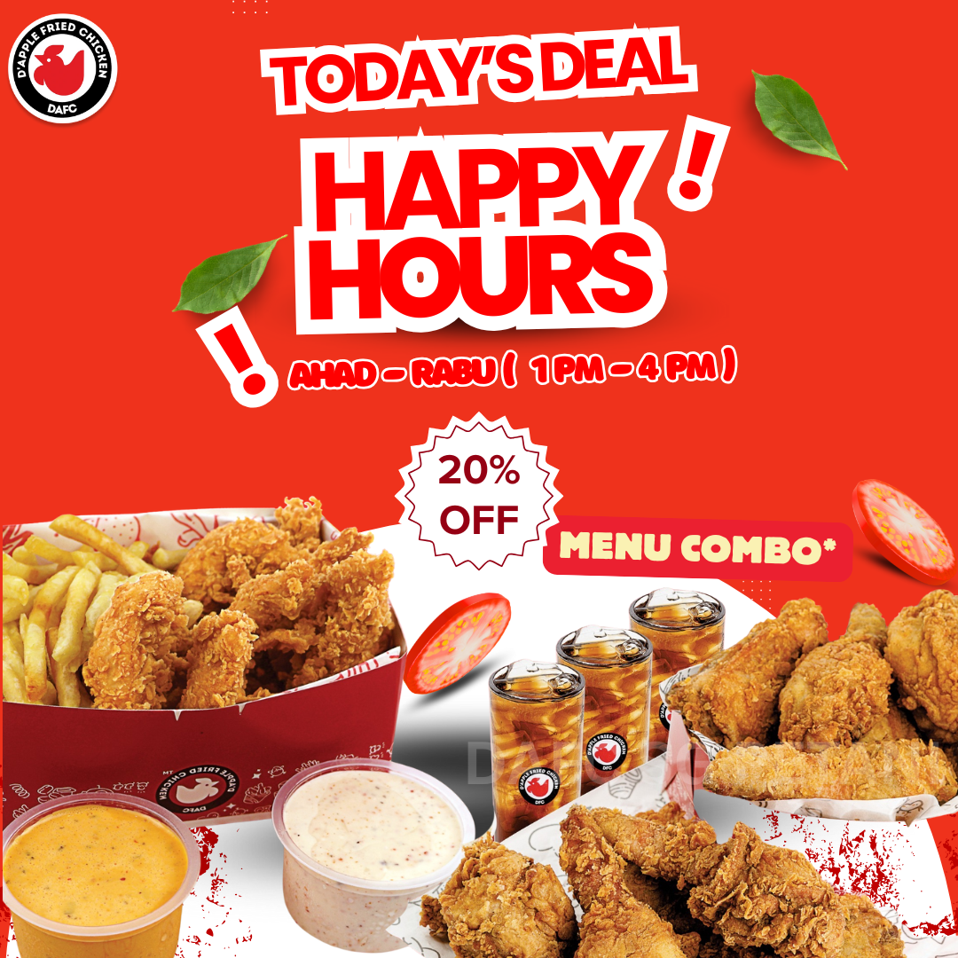 Happy hours alert for D'Apple Fried Chicken Sungai Petani Kedah