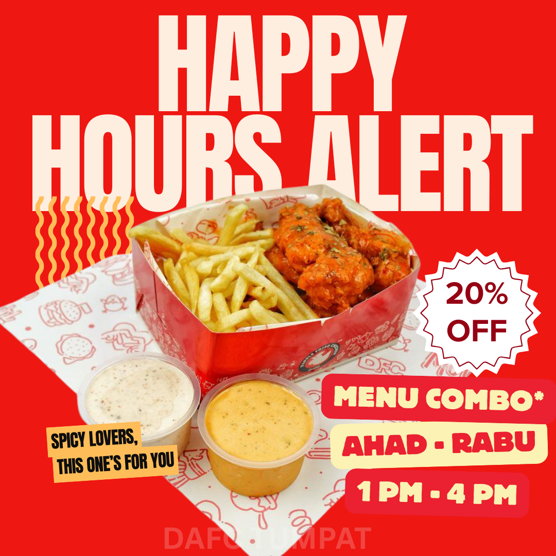 Happy hours alert for D'Apple Fried Chicken The Rhu Beach Resort Tumpat